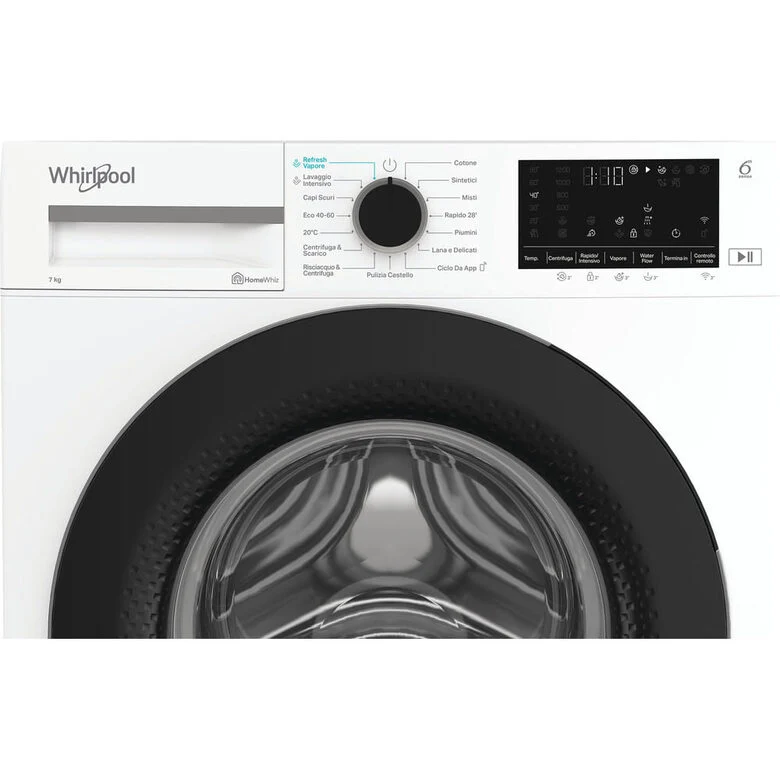 Whirlpool WAM 762WB IT Lavatrice A Libera Installazione 7 Kg, 1200 Giri, Classe A, Bianco