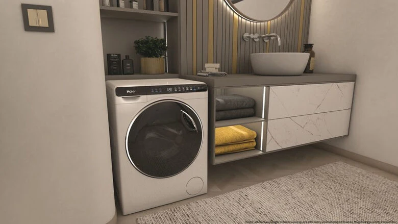 Haier HW50-BP12307-S lavatrice Caricamento frontale 5 kg 1200 Giri/min A Bianco