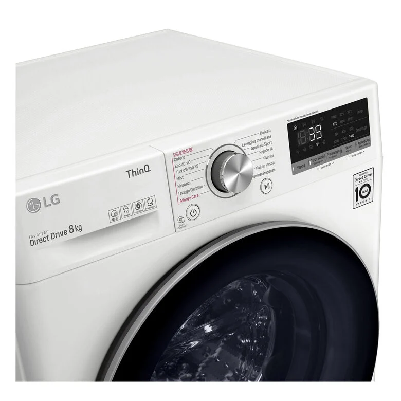 LG F4WV708S1E Lavatrice Intelligente AIDD 8kg Vapore TurboWash 360 1400 Giri/min Carica frontale Classe A