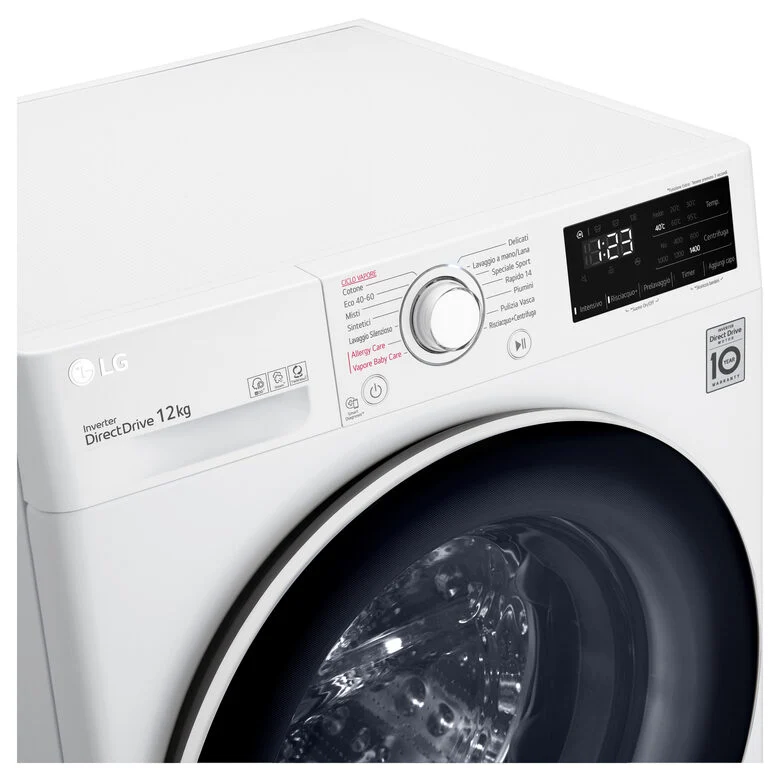 LG F4WV312S0E Lavatrice Intelligente AIDD 12kg Vapore 1400 Giri/min Carica frontale Classe B