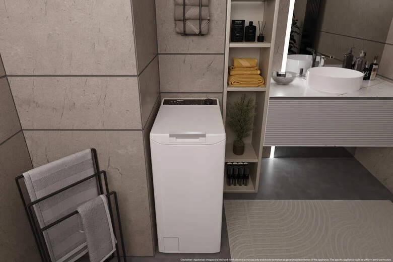 Haier T Series 7, Lavatrice Carica dall'alto 7 KG, 15% più efficente della classe A, 1200 giri, Bianco, Inverter, Vapore, THASN276TM7-S