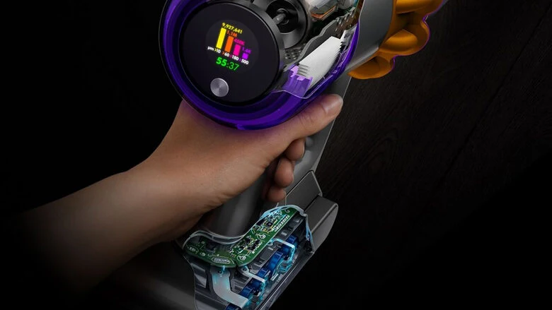 Dyson V15s Detect Submarine Aspirapolvere a bastone 2 in 1 Batteria Secco e bagnato Senza sacchetto 0,77 L Nichel, Giallo