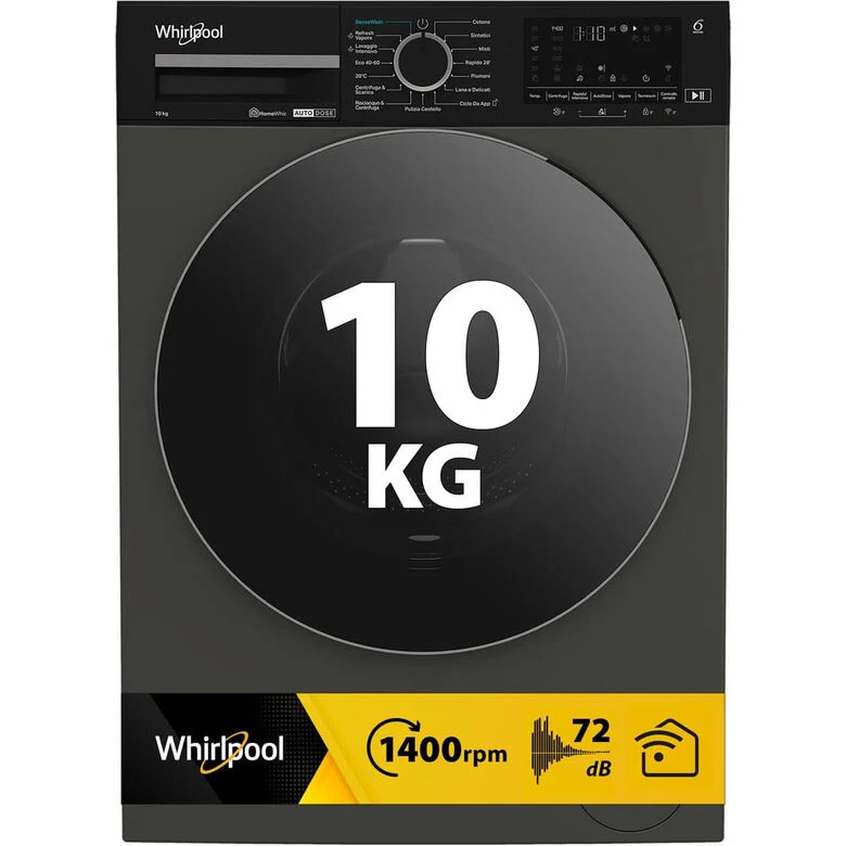 Whirlpool Lavatrice smart connessa con WiFi 10 kg - WPM 011G ADS IT