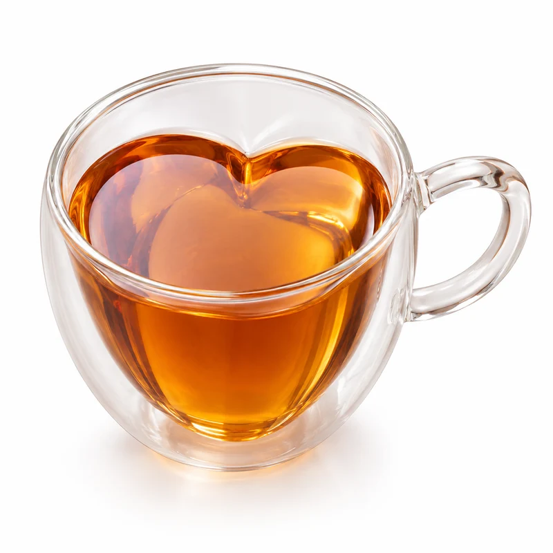 Double-Wall Heart Glass Cup
