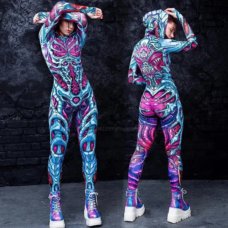 Colorful Skeleton Bodysuit