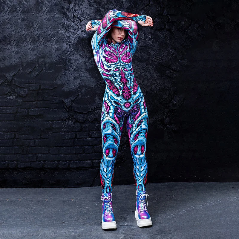 Colorful Skeleton Bodysuit