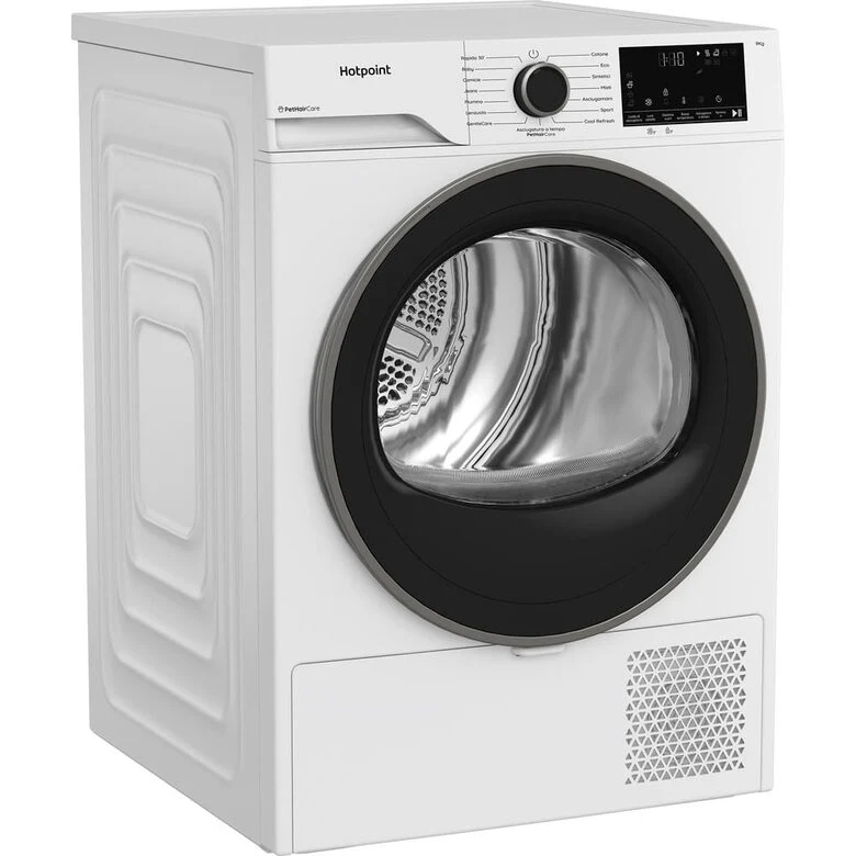 Hotpoint Ariston HPT 93D BS IT, Capacità 9kg, classe D, EasyIron, Slim, PetHair Removal