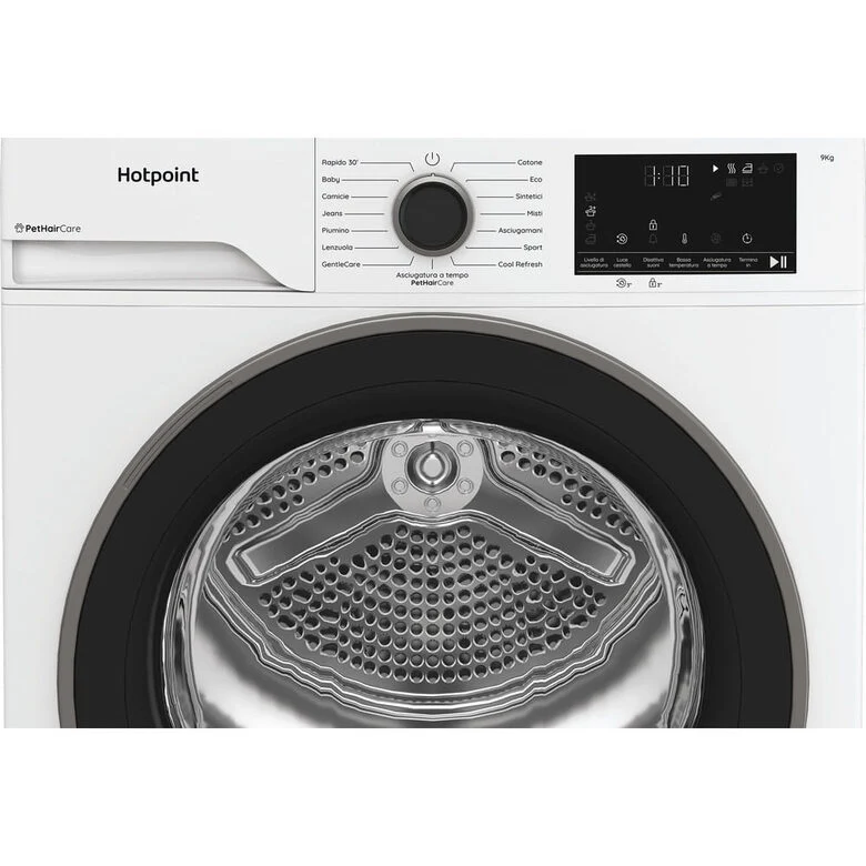 Hotpoint Ariston HPT 93D BS IT, Capacità 9kg, classe D, EasyIron, Slim, PetHair Removal