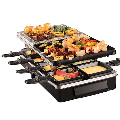 Russell Hobbs Multi Raclette 3 in 1 griglia per raclette 8 persona(e) 1400 W Nero
