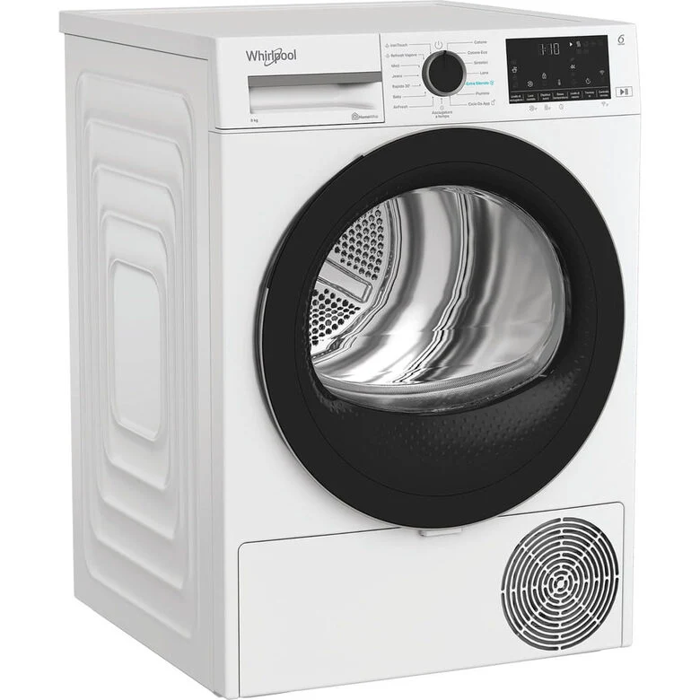 Whirlpool C WD R49M WBS IT Asciugatrice A Libera Installazione 9 Kg, Pompa Di Calore, Tecnologia 6° Senso, Quiet Mode, Classe C, Bianco