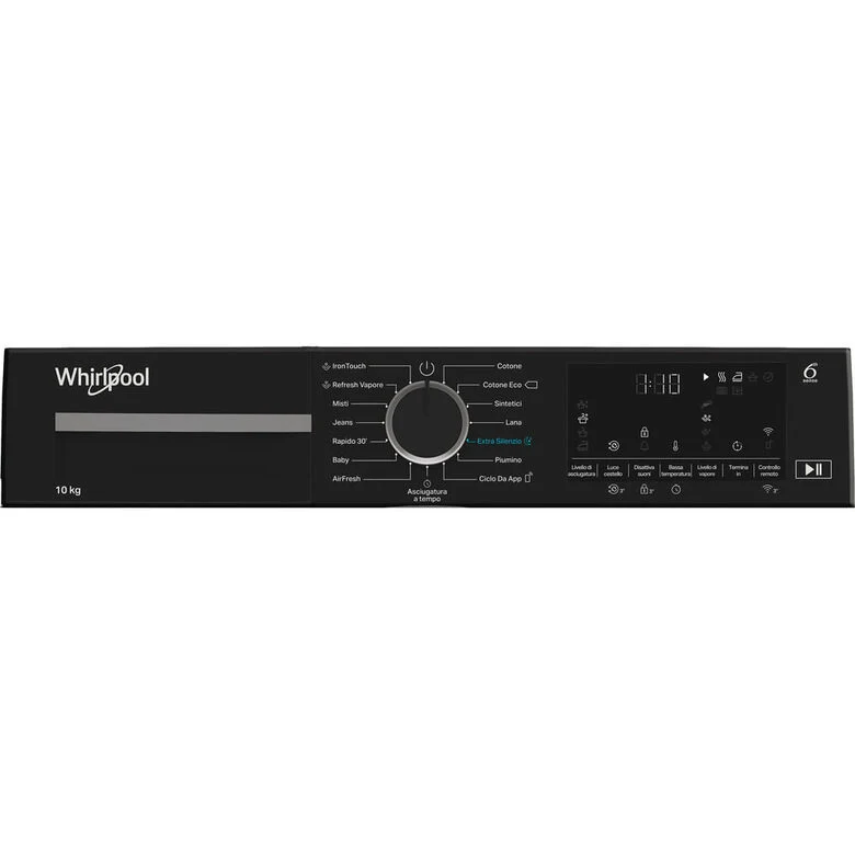 Whirlpool C WD 104M WBS IT, Asciuhatrice 10kg, classe C, colore White, Display digitale XL, Wi-Fi, IronTouch