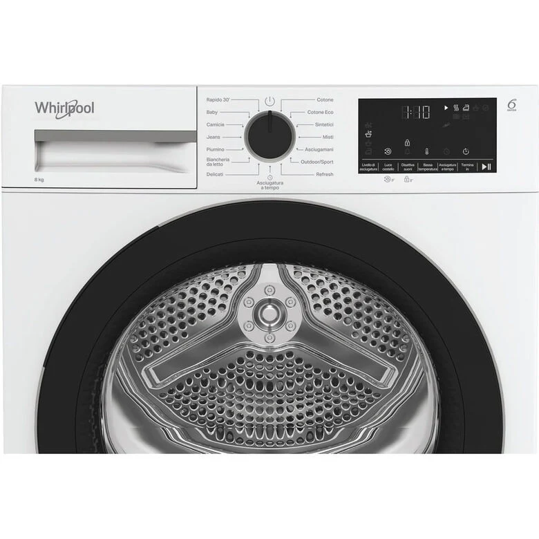 Whirlpool C WD 83M WBS IT, Capacità 8kg, classe D, colore White, Display digitale XL