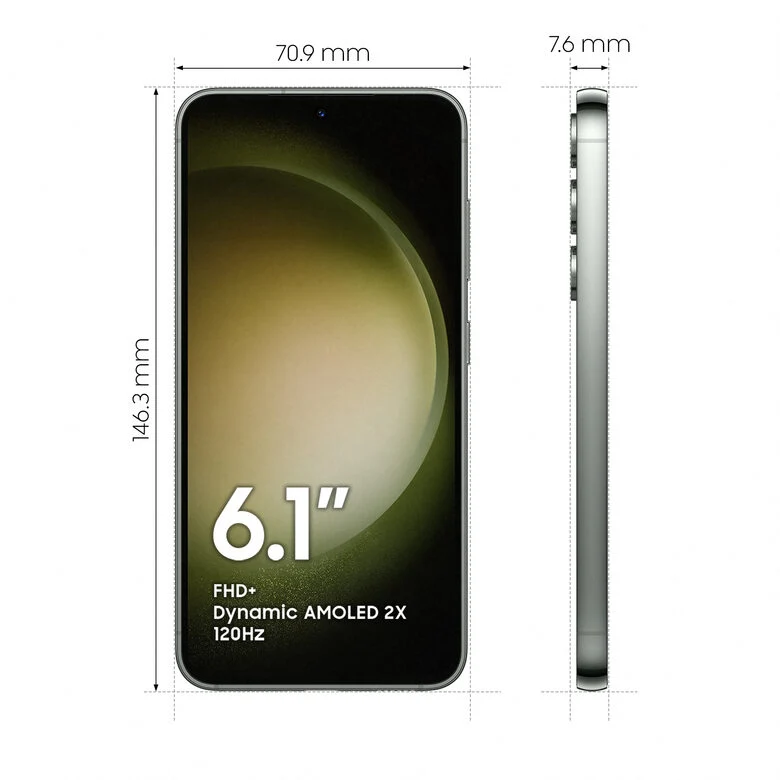 Samsung Galaxy S23 Display 6.1'' Dynamic AMOLED 2X, Fotocamera 50MP, RAM 8GB, 256GB, 3.900 mAh, Green