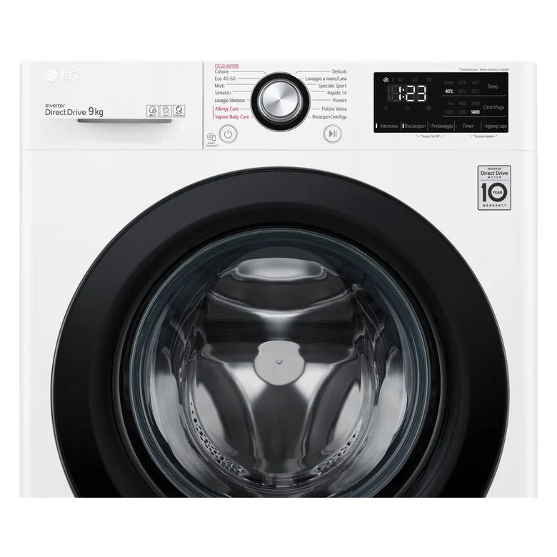 LG F4WV309SAE Lavatrice AI DDTM SteamTM 9Kg Classe energetica A