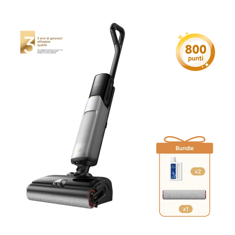MOVA X4 Pro Aspirapolvere Lavapavimenti + Spazzola rotolante + Detergente da 500 ml*2