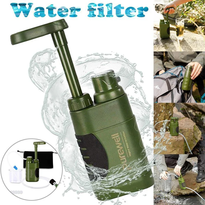 Outdoor Water Purifier for Emergency Camping Wilderness Survival