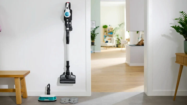 Bosch Scopa elettrica lavapavimenti 2in1 Unlimited 7 ProHygienic Aqua Bianco