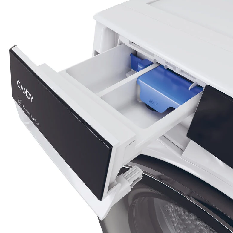 Candy BWS 6106B8-S Lavasciuga A Libera Installazione 10 Kg, 1600 Giri, Prowash&Dry, Wi-Fi + Bluetooth, Proactive Ecowash, Soft Drum, Classe D, Nero Bianco