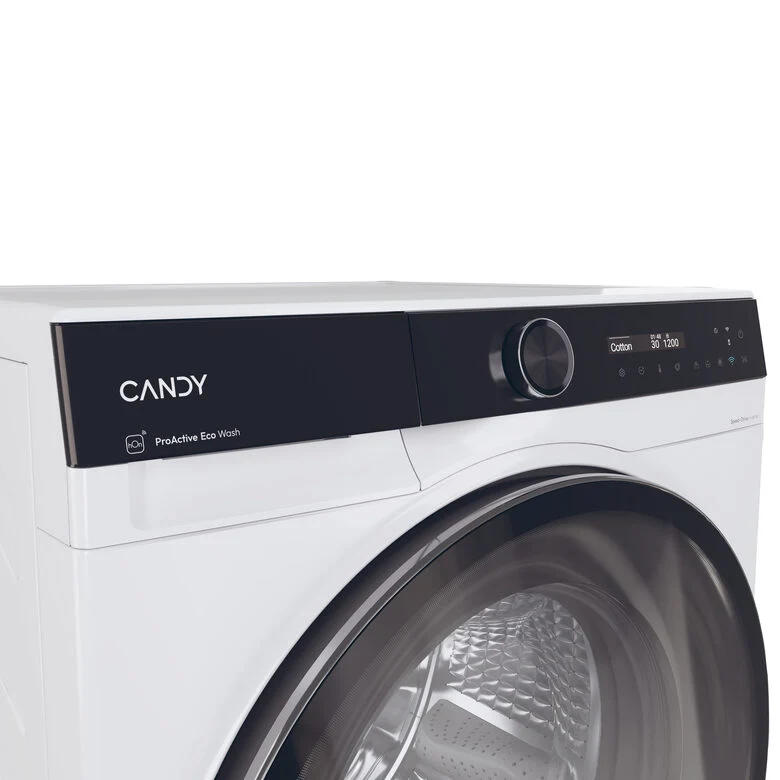 Candy BWS 6106B8-S Lavasciuga A Libera Installazione 10 Kg, 1600 Giri, Prowash&Dry, Wi-Fi + Bluetooth, Proactive Ecowash, Soft Drum, Classe D, Nero Bianco