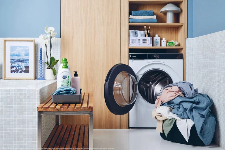 Candy BWS 6106B8-S Lavasciuga A Libera Installazione 10 Kg, 1600 Giri, Prowash&Dry, Wi-Fi + Bluetooth, Proactive Ecowash, Soft Drum, Classe D, Nero Bianco