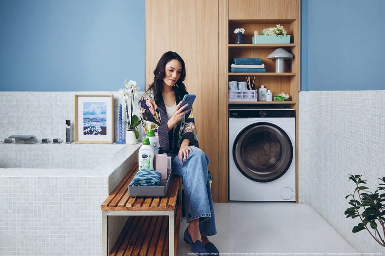 Candy BWS 6106B8-S Lavasciuga A Libera Installazione 10 Kg, 1600 Giri, Prowash&Dry, Wi-Fi + Bluetooth, Proactive Ecowash, Soft Drum, Classe D, Nero Bianco