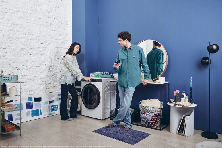 Candy BWS 6106B8-S Lavasciuga A Libera Installazione 10 Kg, 1600 Giri, Prowash&Dry, Wi-Fi + Bluetooth, Proactive Ecowash, Soft Drum, Classe D, Nero Bianco
