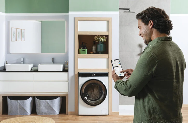 Candy BWS 6106B8-S Lavasciuga A Libera Installazione 10 Kg, 1600 Giri, Prowash&Dry, Wi-Fi + Bluetooth, Proactive Ecowash, Soft Drum, Classe D, Nero Bianco