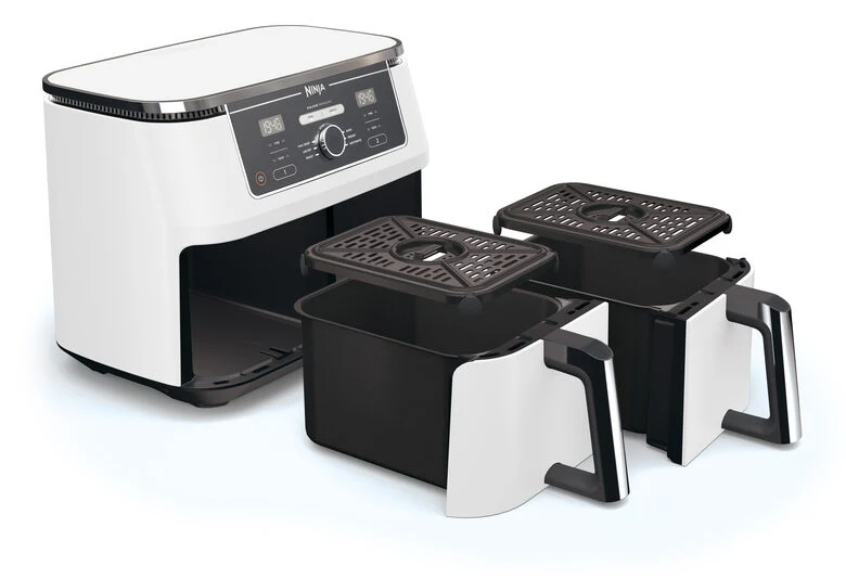 Ninja AF400EU Doppia 9,5 L Indipendente 2470 W Friggitrice ad aria calda Bianco