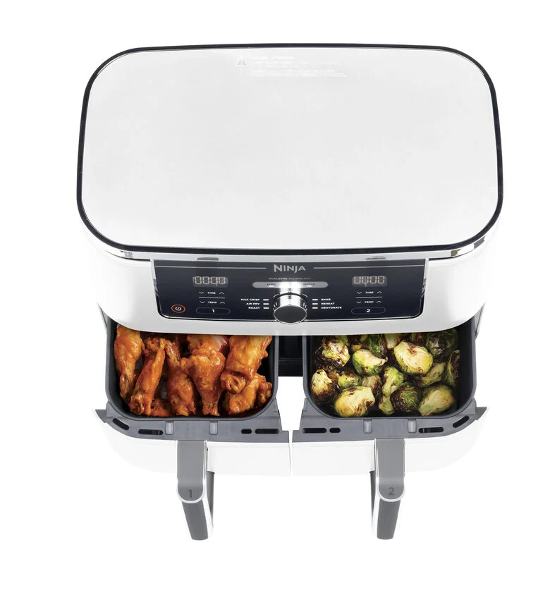 Ninja AF400EU Doppia 9,5 L Indipendente 2470 W Friggitrice ad aria calda Bianco