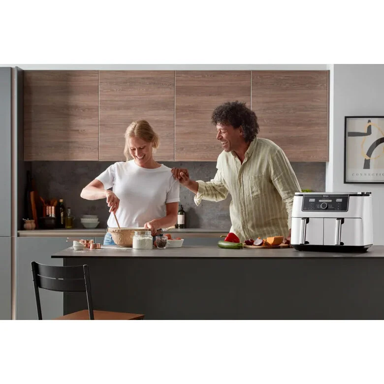 Ninja AF400EU Doppia 9,5 L Indipendente 2470 W Friggitrice ad aria calda Bianco