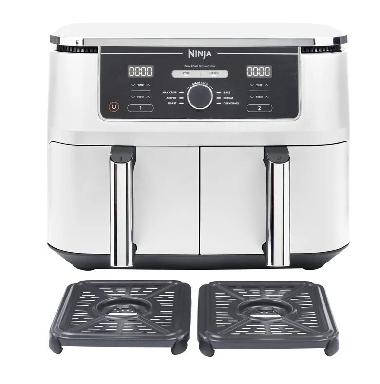 Ninja AF400EU Doppia 9,5 L Indipendente 2470 W Friggitrice ad aria calda Bianco