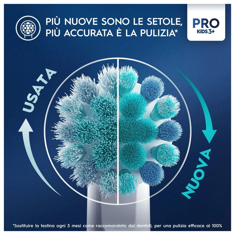 Oral-B Spazzolino Elettrico Ricaricabile Pro Kids con personaggi Marvel Spider-Man, 2 Testine, da 3 Anni In Su. 1 Spazzolino