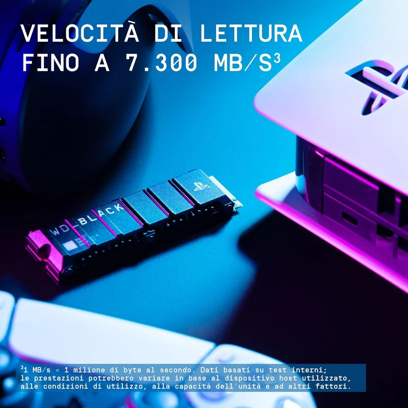 Western Digital WD-Black SN850P SSD M.2 PCIe NVMe Ufficiale PS5 - 1TB