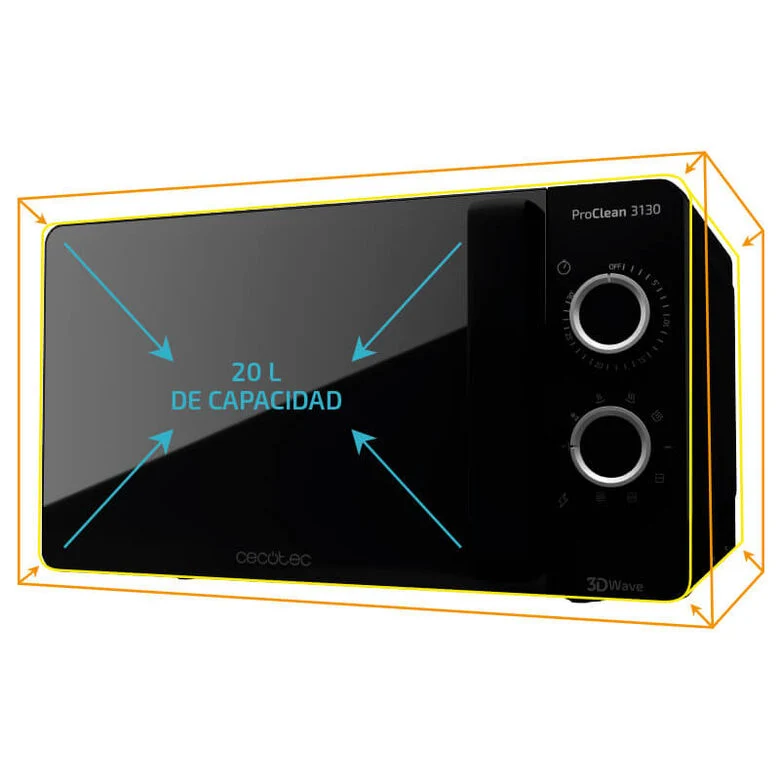 Cecotec ProClean 3130 Over the range Microonde con grill 20 L 700 W Nero