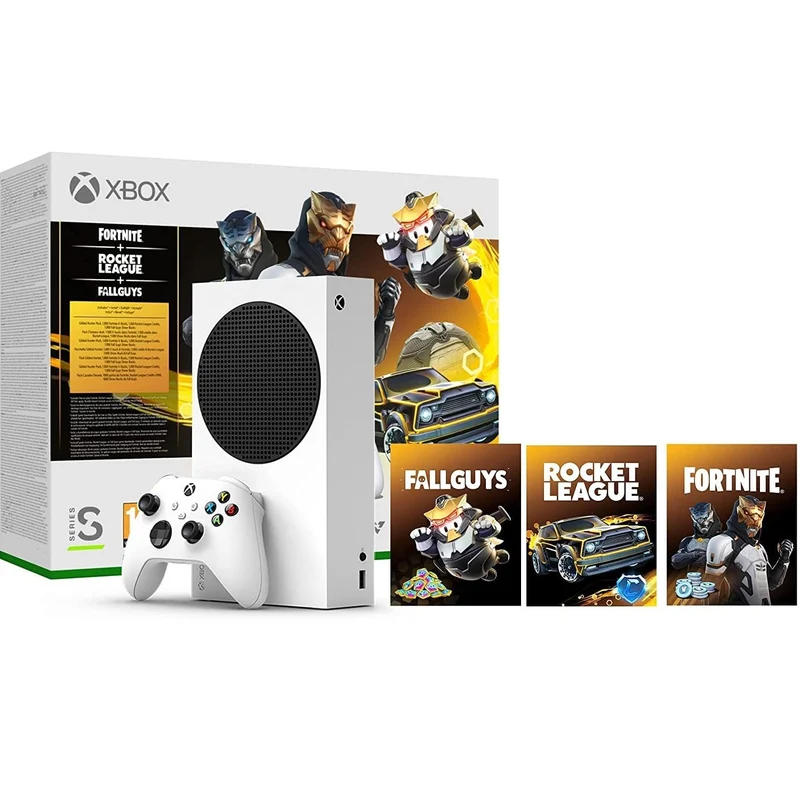 Microsoft Console Xbox Series S 512Gb Gilded Hunter Bundle Vers. Digitale White Fortnite + Rocket League + Fallguys