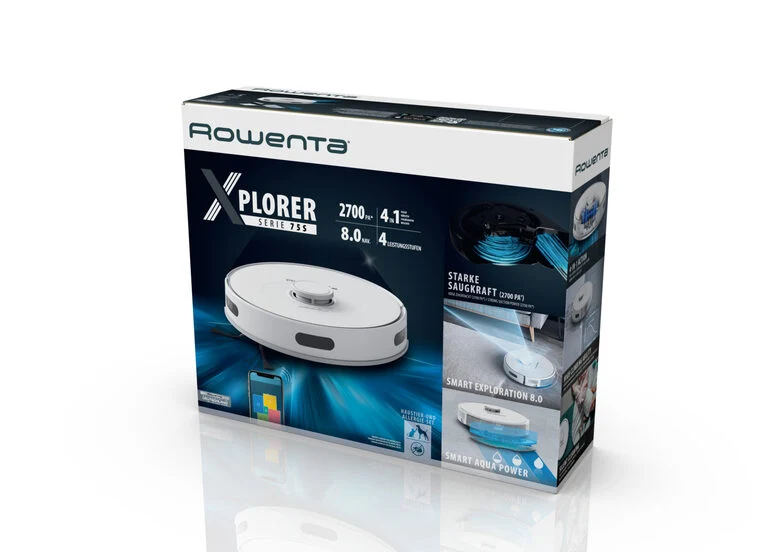 Rowenta X-Plorer RR8577WH Aspirapolvere Robot Senza sacchetto Bianco