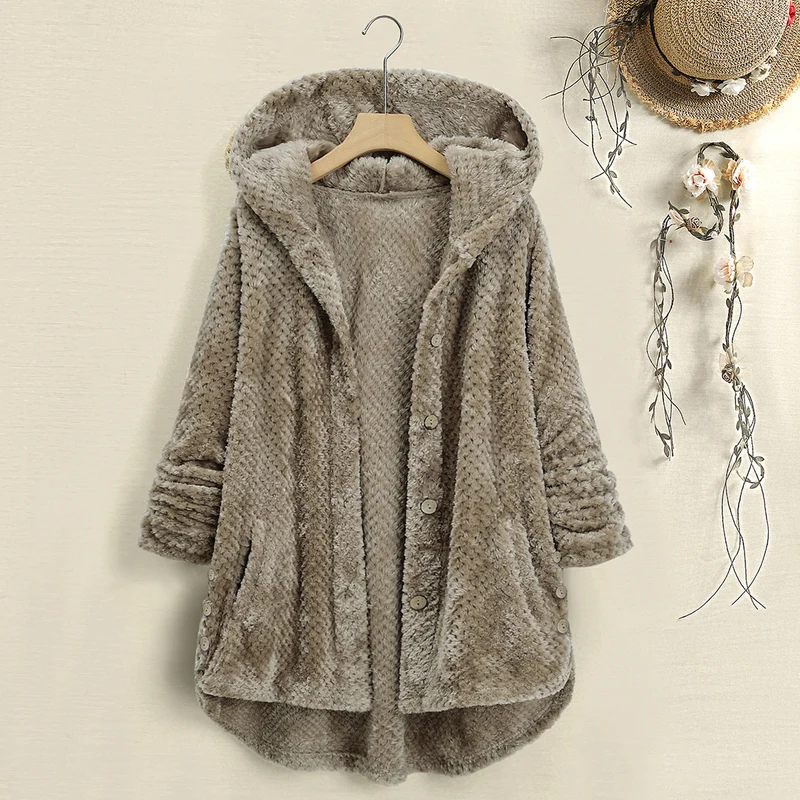 Hooded Fleece Cardigan