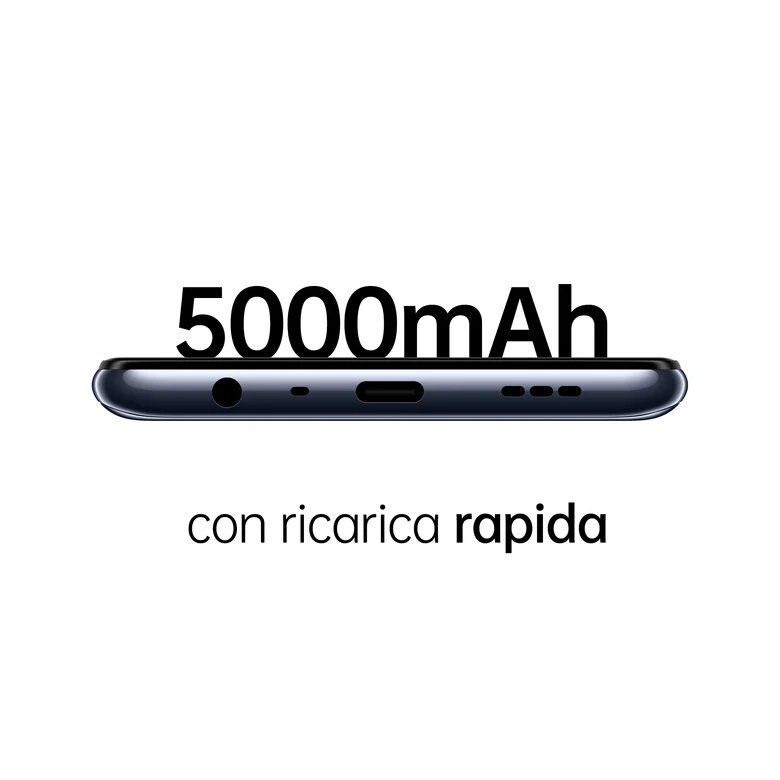 OPPO A74 Smartphone, 175g, Display 6.43" FHD+ AMOLED, 4 Fotocamere 48MP, RAM 6GB ESPANDIBILE FINO A 11GB+ROM 128GB, Batteria 5000mAh, Ricarica rapida, Dual Sim, [Versione Italiana], Prism Bl