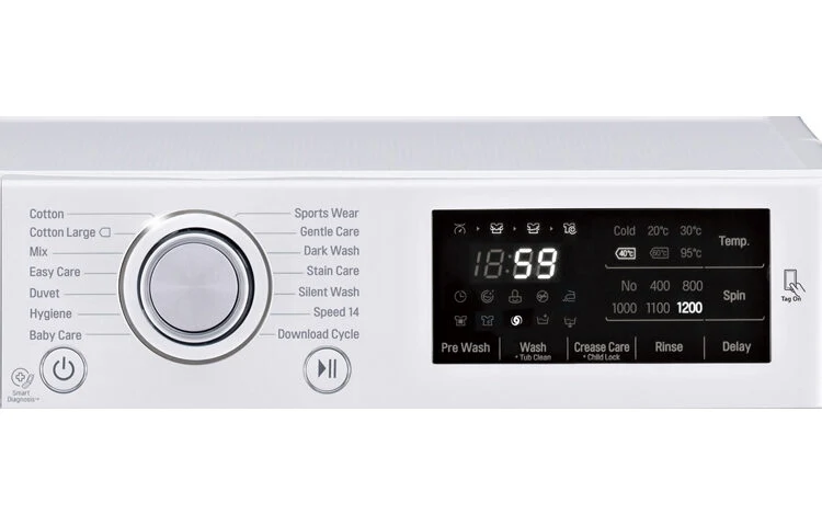 LG FH2U2HDN1 lavatrice Caricamento frontale 7 kg 1200 Giri/min Bianco