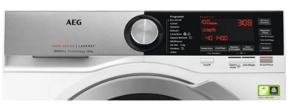AEG L8FSC162X lavatrice Caricamento frontale 10 kg 1551 Giri/min B Bianco