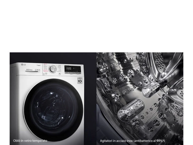 LG F4WV309S4E Lavatrice Intelligente AIDD 9kg Vapore 1400 Giri/min Carica frontale Classe B