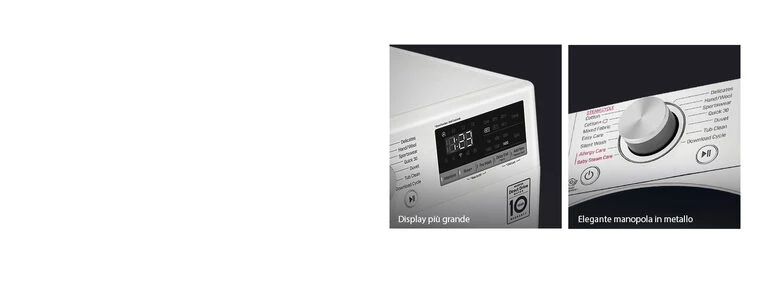 LG F4WV309S4E Lavatrice Intelligente AIDD 9kg Vapore 1400 Giri/min Carica frontale Classe B