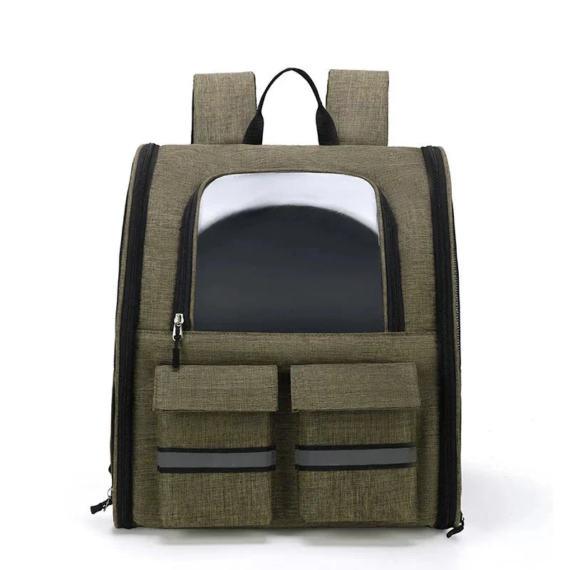 Double Shoulder Pull Rod Breathable Foldable Pet Cat Dog Bag Backpack