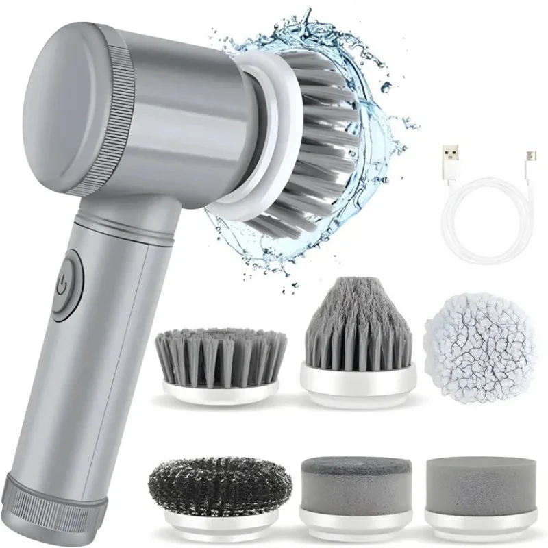 Multi Functional Kitchen Bathroom Handheld Wireless Electric Cleaning Brush