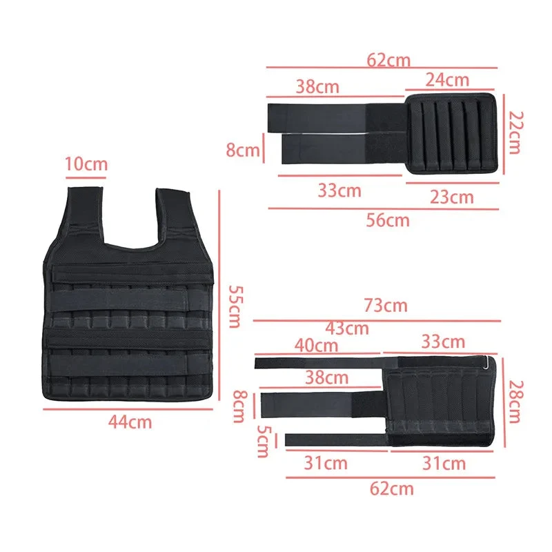 Adjustable 10-40lb Weighted Training Vest - Neoprene Comfort Fit