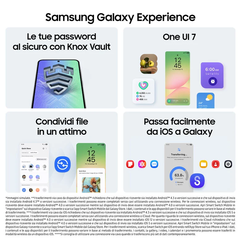 Samsung Galaxy A56 5G, Smartphone con Funzioni intelligenti, Display Super AMOLED 6.7”, 8GB RAM, 128GB, Camera 50MP, Batteria 5.000 mAh, IP67, Awesome Olive