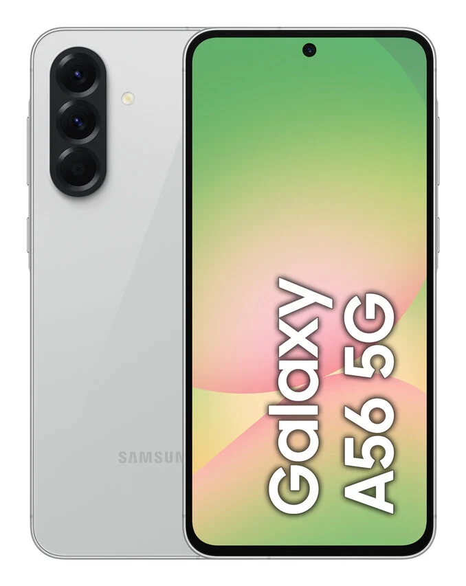 Samsung Galaxy A56 5G, Smartphone con Funzioni intelligenti, Display Super AMOLED 6.7”, 8GB RAM, 256GB, Camera 50MP, Batteria 5.000 mAh, IP67, Awesome Lightgray