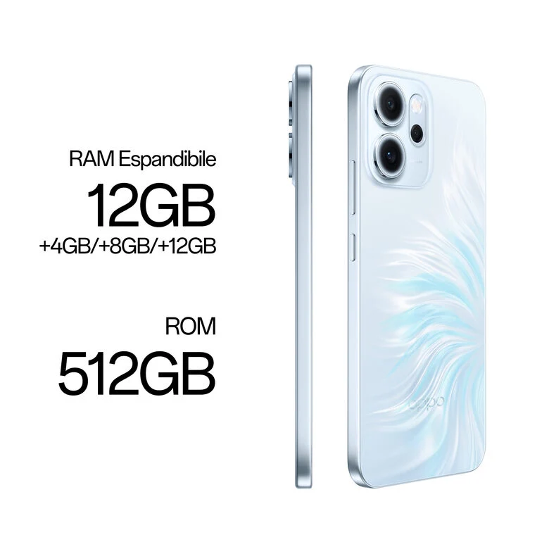 OPPO Reno14 FS Smartphone 5G 16,7 cm (6.57") Doppia SIM Android 15 USB tipo-C 12 GB 512 GB 6000 mAh Blu