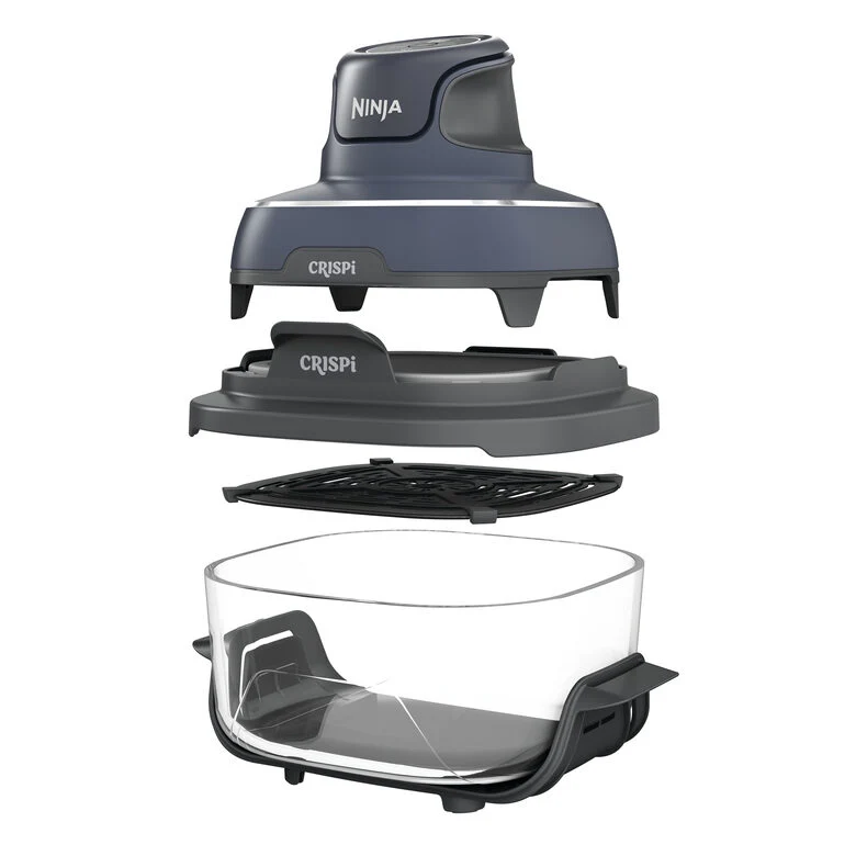 Ninja CRISPi Singolo 3,8 L 1700 W Friggitrice ad aria calda Blu, Grigio, Trasparente
