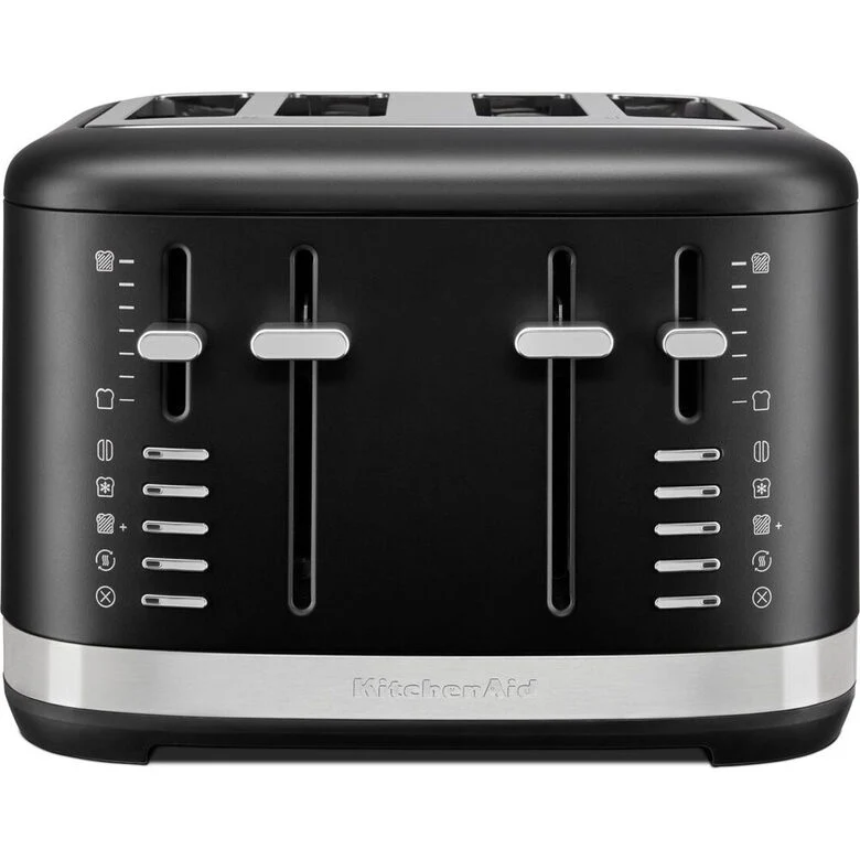 KitchenAid 5KMT4109EBM 7 Tostapane 4 fetta/e 1640 W Nero, Acciaio inox